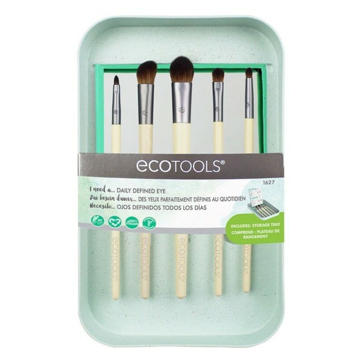 Set of Make-up Brushes Daily Defined 1627M (6 pcs) 6 Pieces - Ecotools Maroc - Aylal Beauty