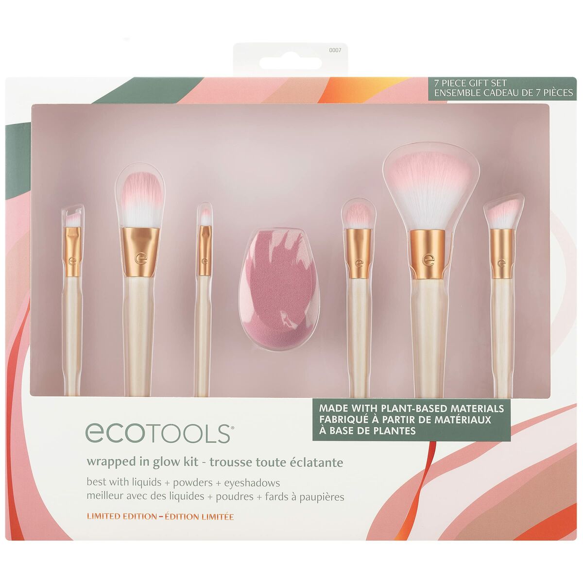 Set of Make-up Brushes Wrapped In Glow Limited edition 7 Pieces - Ecotools Maroc - Aylal Beauty
