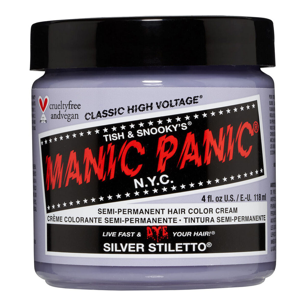 Permanent Dye Classic Manic Panic 612600110067 Silver Stiletto (118 ml) - Manic Panic Maroc - Aylal Beauty