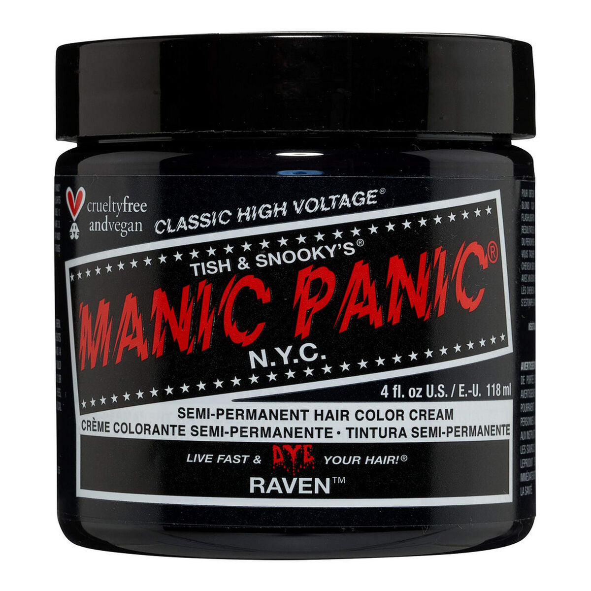 Permanent Dye Classic Manic Panic HCR 11007 raven (118 ml) - Manic Panic Maroc - Aylal Beauty