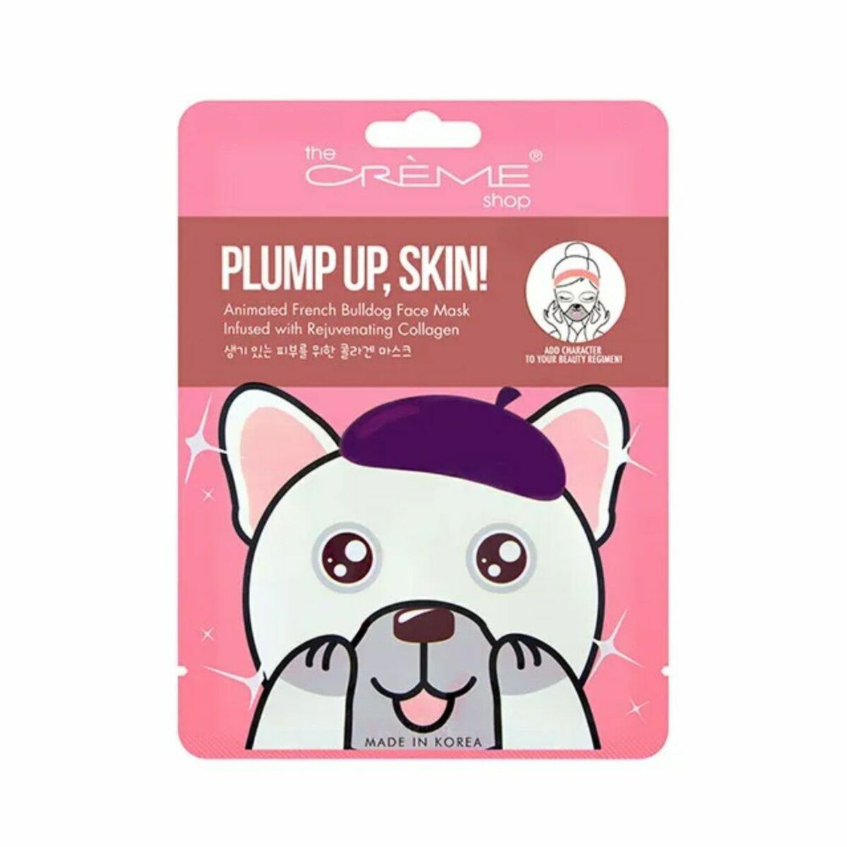 Facial Mask Plump Up French Bulldog (25 g) - The Crème Shop Maroc - Aylal Beauty