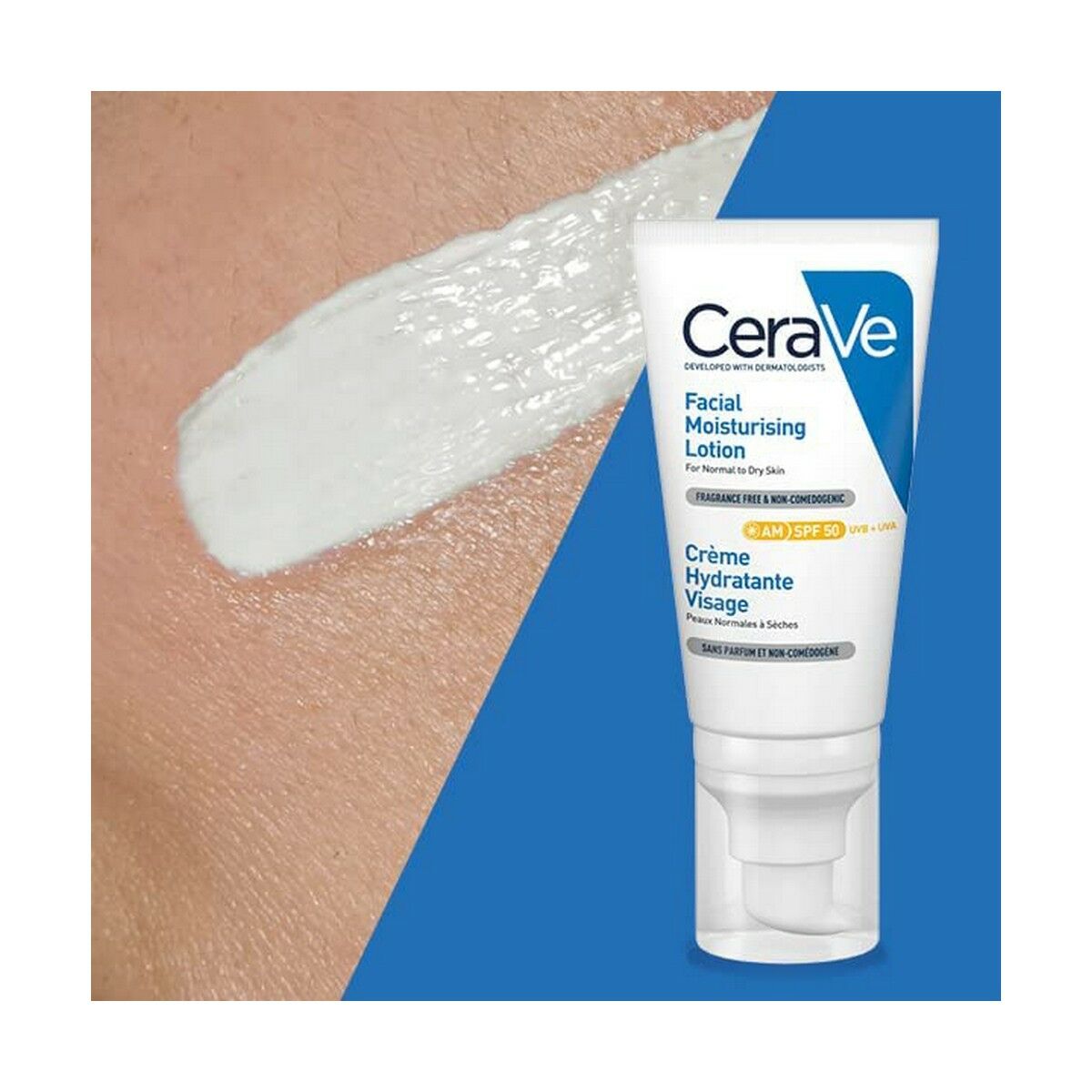 Sun Block CeraVe Facial Moisturising Lotion Spf 50 52 ml - CeraVe Maroc - Aylal Beauty Sun Block CeraVe Facial Moisturising Lotion Spf 50 52 ml - CeraVe Maroc - Aylal Beauty