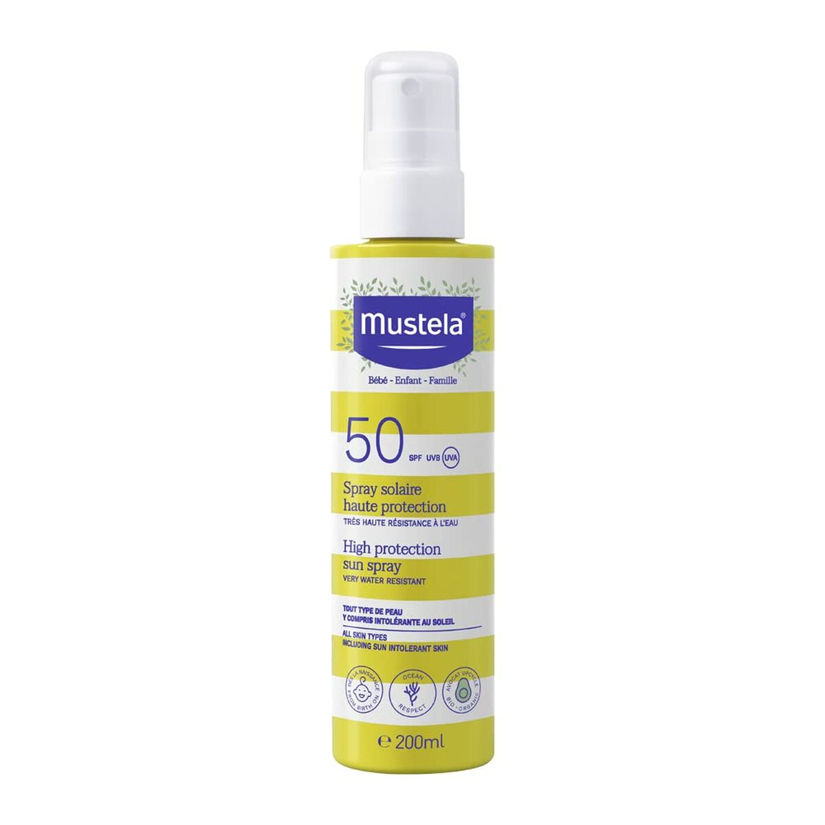 Sunscreen Spray for Children Mustela Spf 50 200 ml - Mustela Maroc - Aylal Beauty