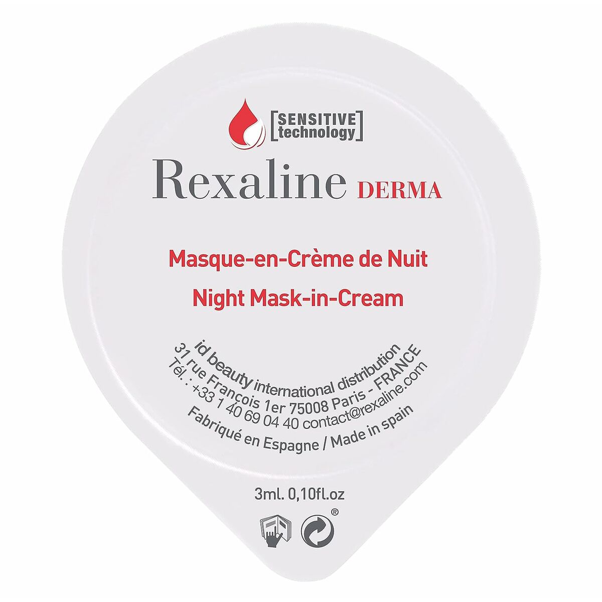 Facial Mask 700227 3 ml - Rexaline Maroc - Aylal Beauty Facial Mask 700227 3 ml - Rexaline Maroc - Aylal Beauty