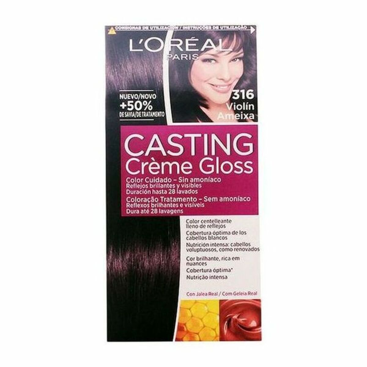 Dye No Ammonia Casting Creme Gloss L'Oreal Make Up Casting Creme Gloss Intense Violet 180 ml - L'Oreal Make Up Maroc - Aylal Beauty