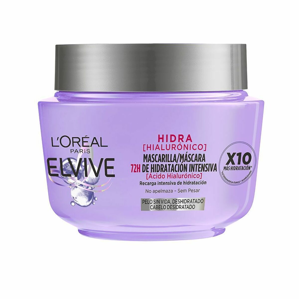 Hair Mask Elvive Hidra Hyaluronic Acid (300 ml) - L'Oreal Make Up Maroc - Aylal Beauty