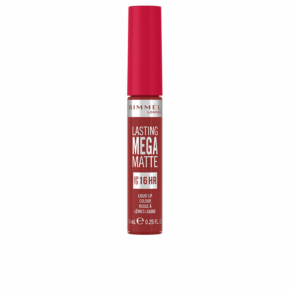 Lipstick Lasting Mega Matte Liquid Nº 500 Fire starter 7,4 ml - Rimmel London Maroc - Aylal Beauty