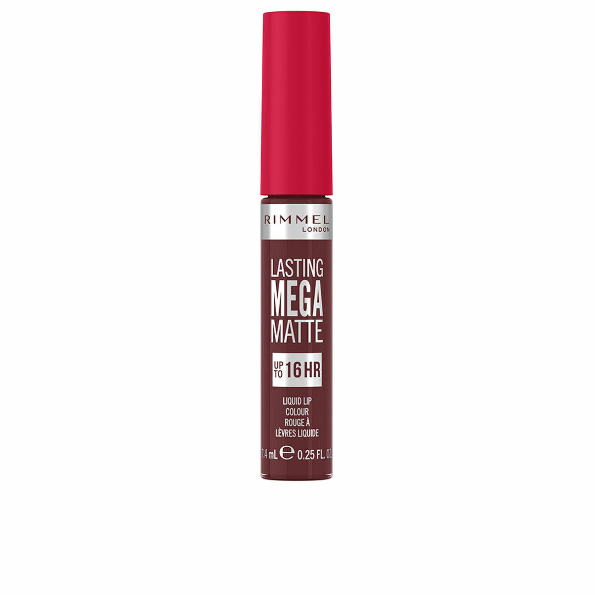 Lipstick Lasting Mega Matte Liquid Nº 810 Plum this show 7,4 ml - Rimmel London Maroc - Aylal Beauty