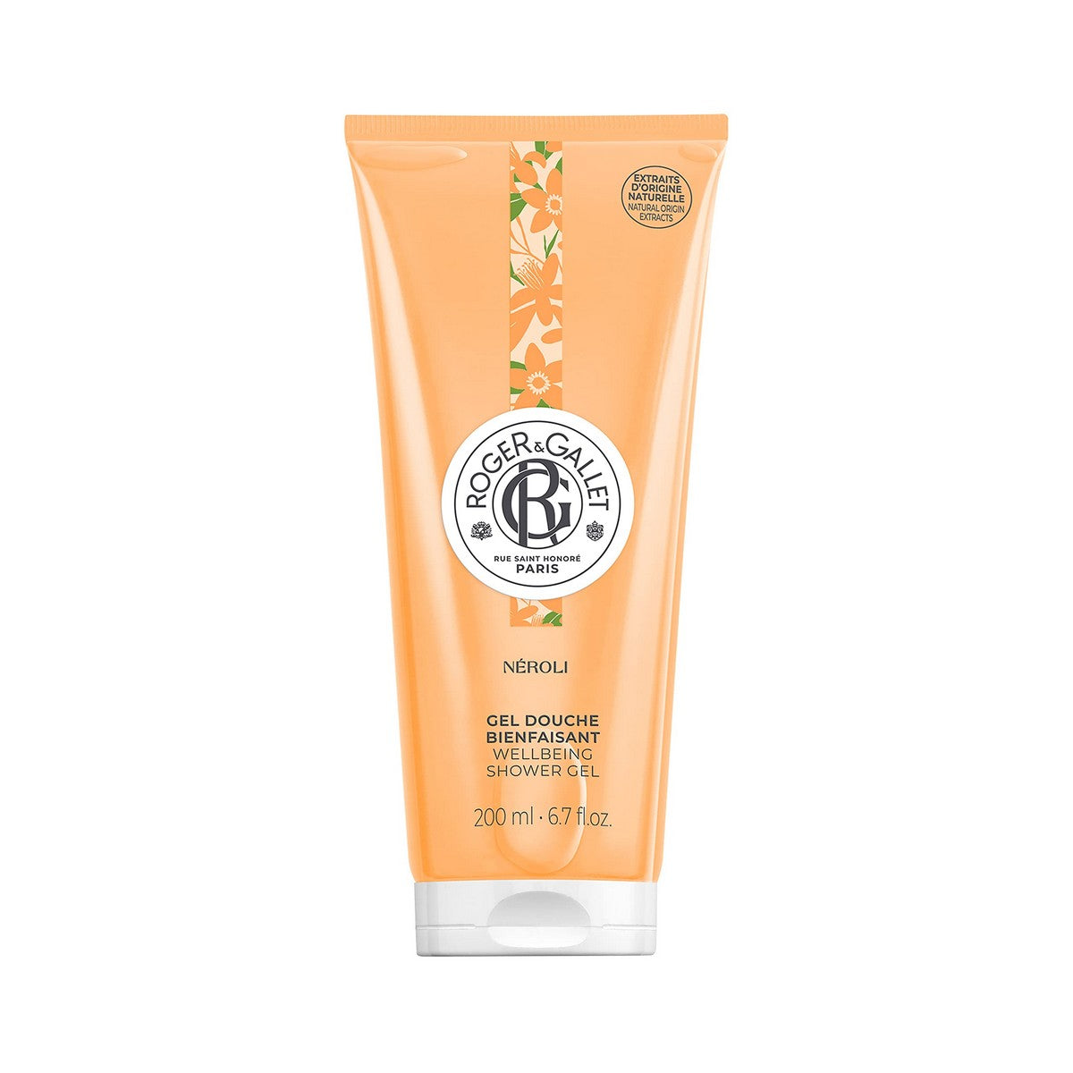 Shower Gel Néroli (200 ml) - Roger & Gallet Maroc - Aylal Beauty
