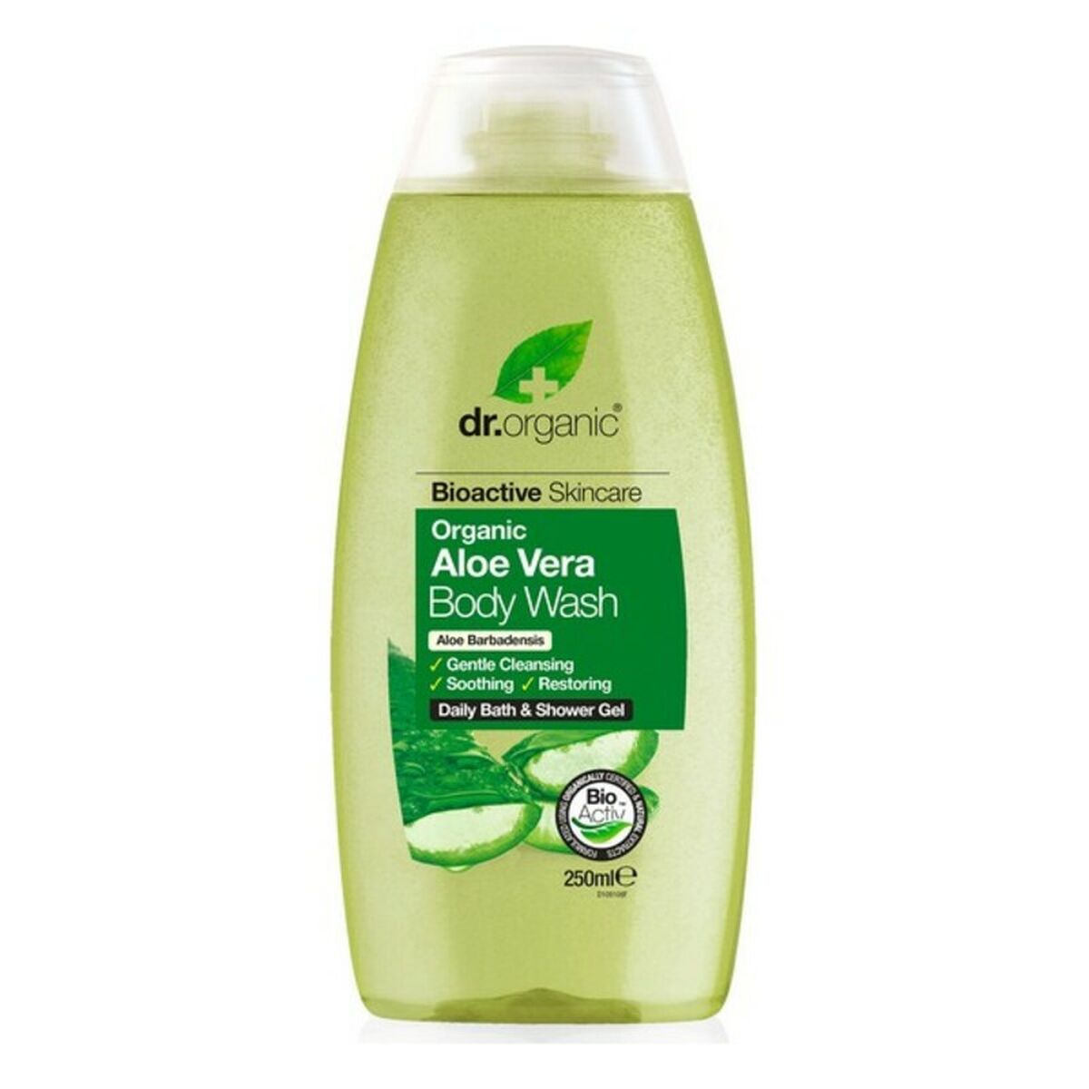 Moisturising Bath Gel with Aloe Vera Bioactive Organic Dr.Organic DR00109 250 ml - Dr.Organic Maroc - Aylal Beauty