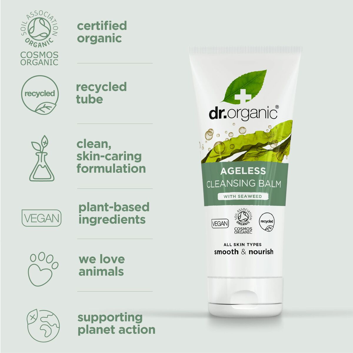 Facial Cleanser AGELESS DR. ORGANIC 100 ml Balsam - Dr.Organic Maroc - Aylal Beauty Facial Cleanser AGELESS DR. ORGANIC 100 ml Balsam - Dr.Organic Maroc - Aylal Beauty