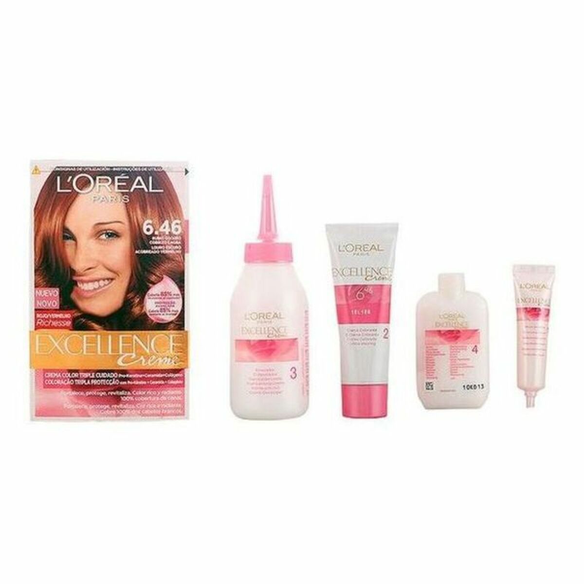 Permanent Dye Excellence L'Oreal Make Up Excellence Dark Copper Auburn Blonde Nº 9.0-rubio muy claro Nº 8.0-rubio claro 192 ml - L'Oreal Make Up Maroc - Aylal Beauty