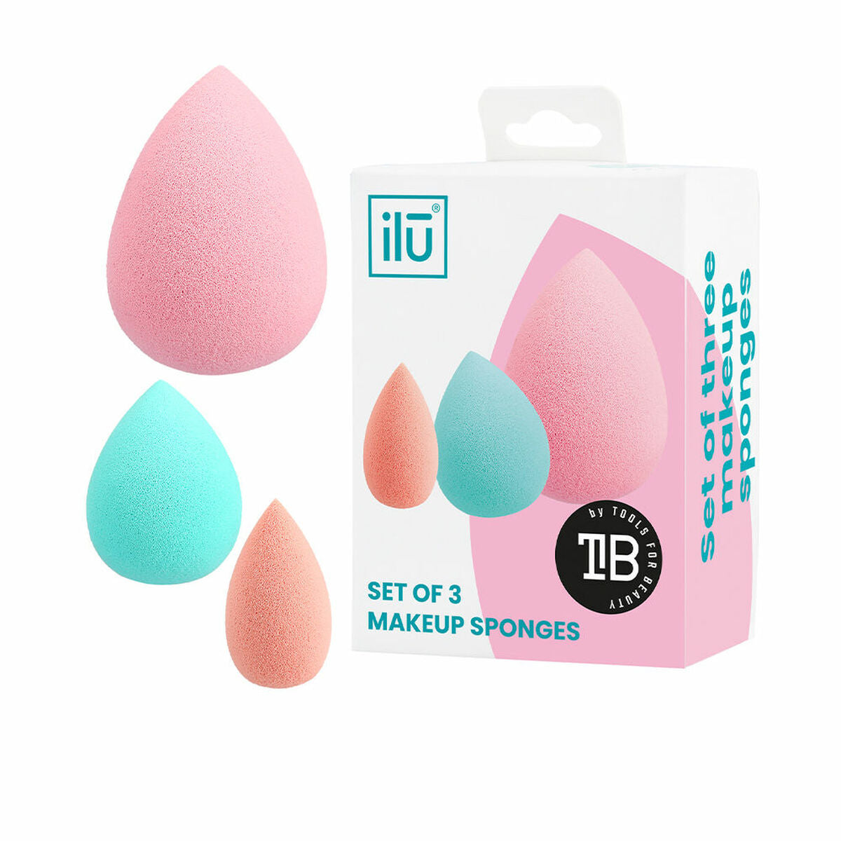 Make-up Sponge Esponjas Lote Multicolour 3 Pieces - Ilū Maroc - Aylal Beauty
