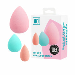 Make-up Sponge Esponjas Lote Multicolour 3 Pieces - Ilū Maroc - Aylal Beauty