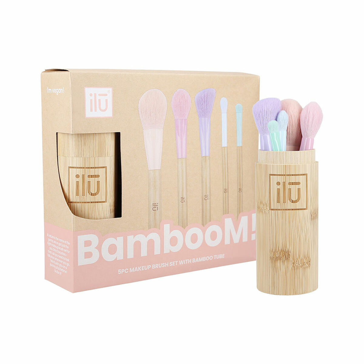 Set of Make-up Brushes Ilū Bamboom Lote Multicolour 6 Pieces - Ilū Maroc - Aylal Beauty