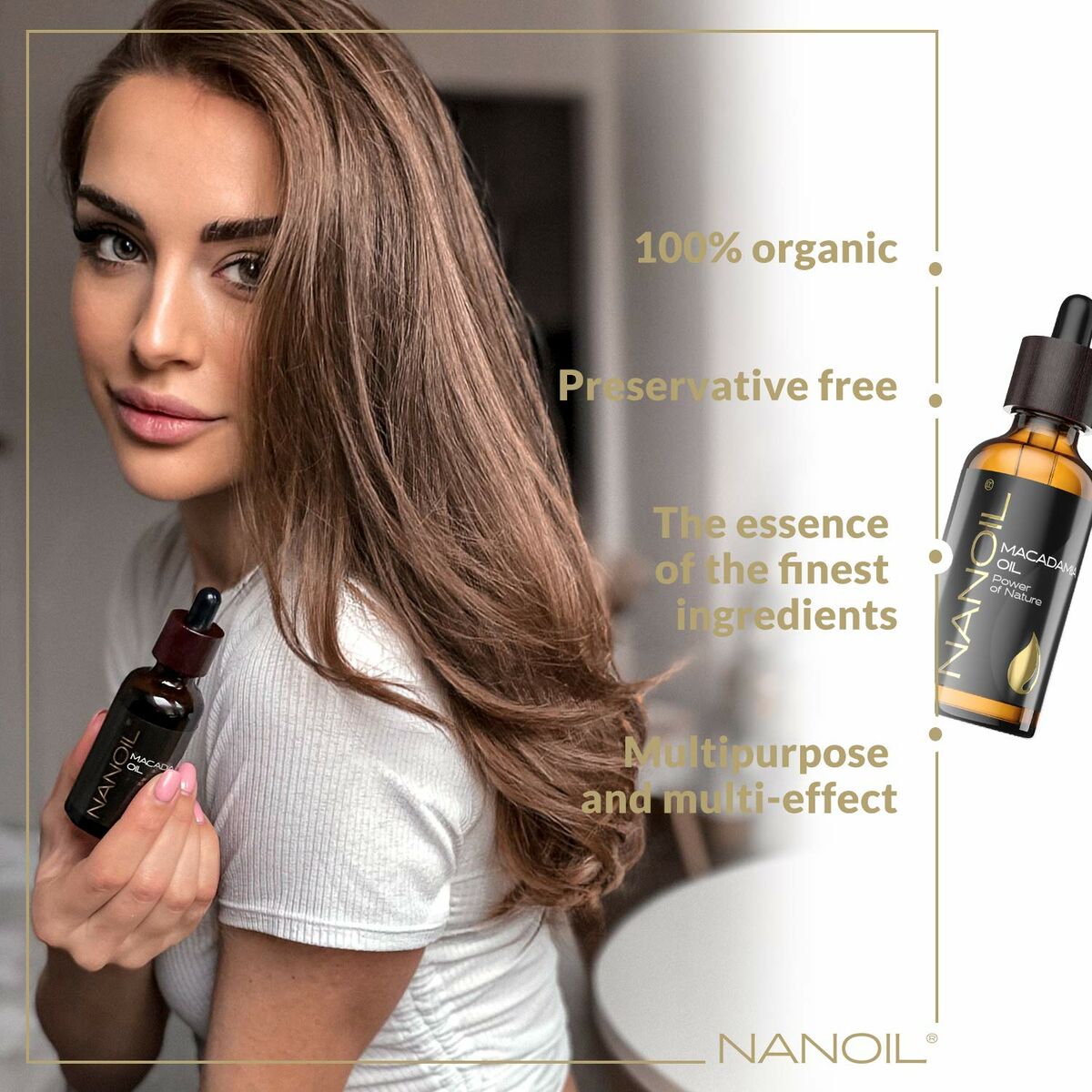 Body Oil Power Of Nature Macadamia nut oil (50 ml) - Nanoil Maroc - Aylal Beauty Body Oil Power Of Nature Macadamia nut oil (50 ml) - Nanoil Maroc - Aylal Beauty