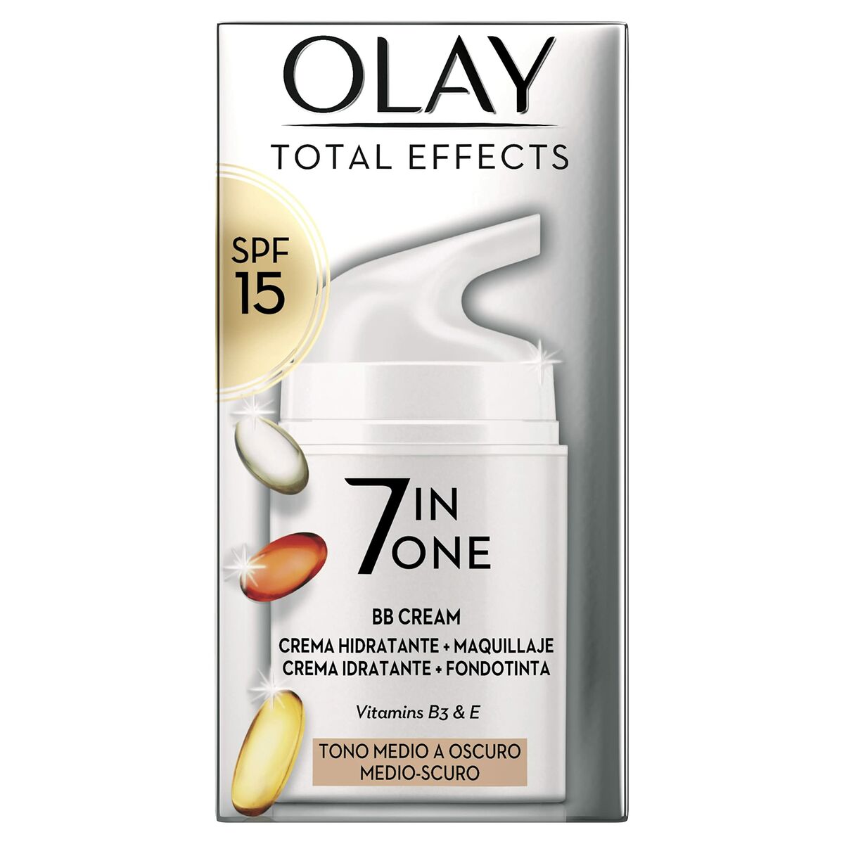 Hydrating Cream with Colour Olay Total Effects Bb Cream Medium Dark Spf 15 50 ml - Olay Maroc - Aylal Beauty