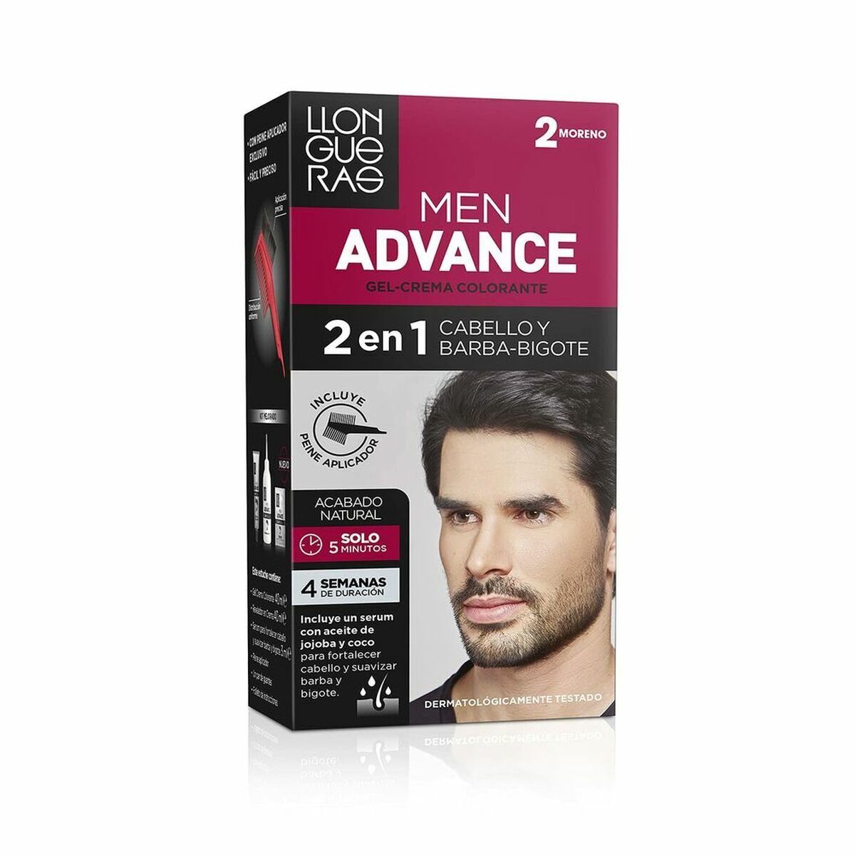 Colouring Cream Llongueras Men Advance Semi-permanent 02 - Black (4 pcs) - Llongueras Maroc - Aylal Beauty