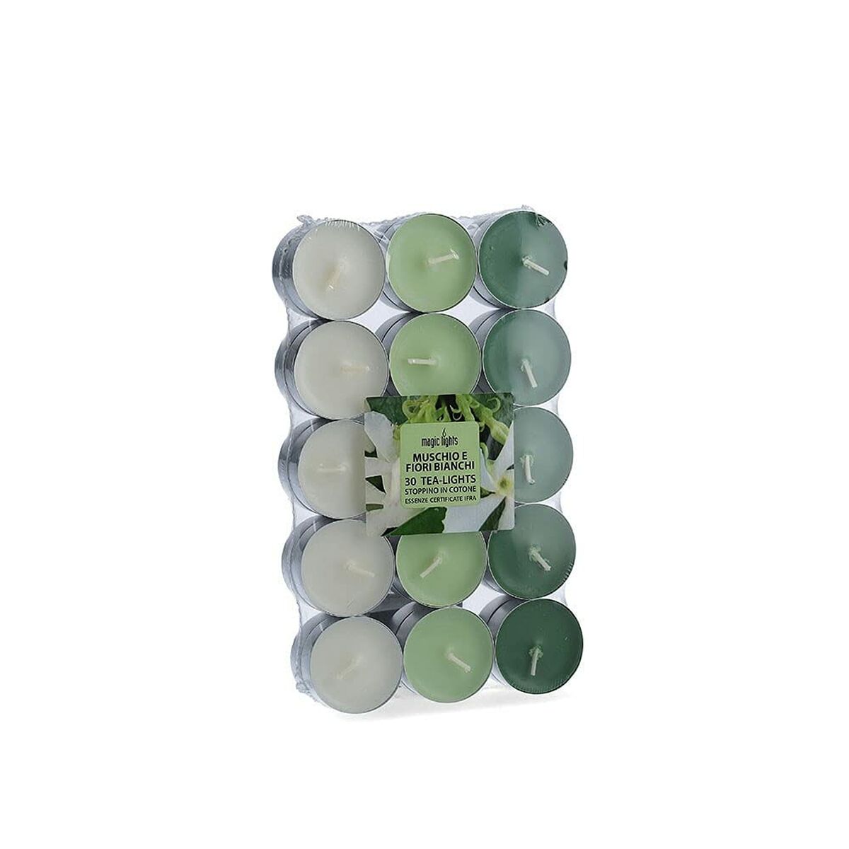 Scented candles White flowers (30 Units) - Magic Lights Maroc - Aylal Beauty