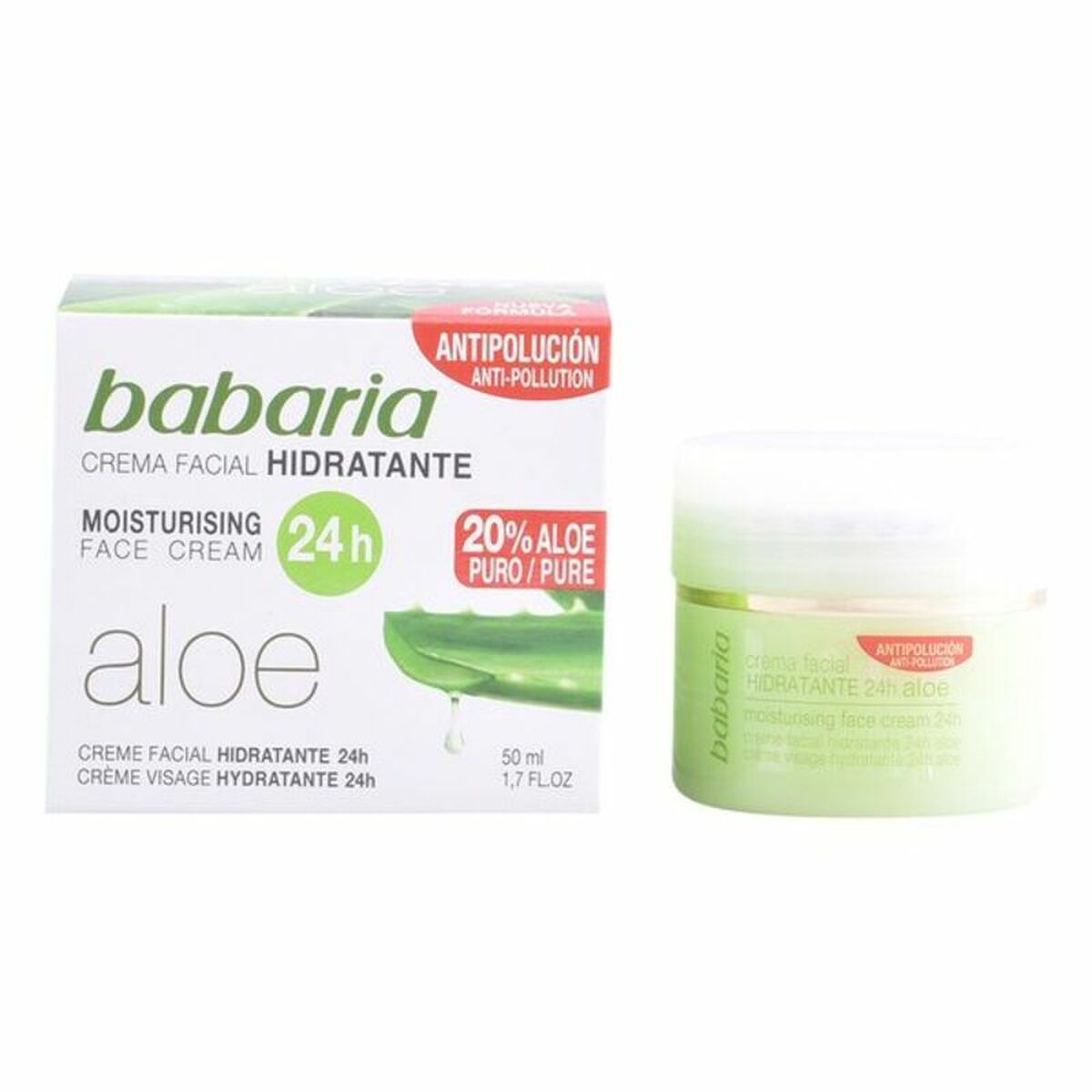 Nourishing Facial Cream Aloe Vera Babaria Aloe Vera (50 ml) 50 ml - Babaria Maroc - Aylal Beauty
