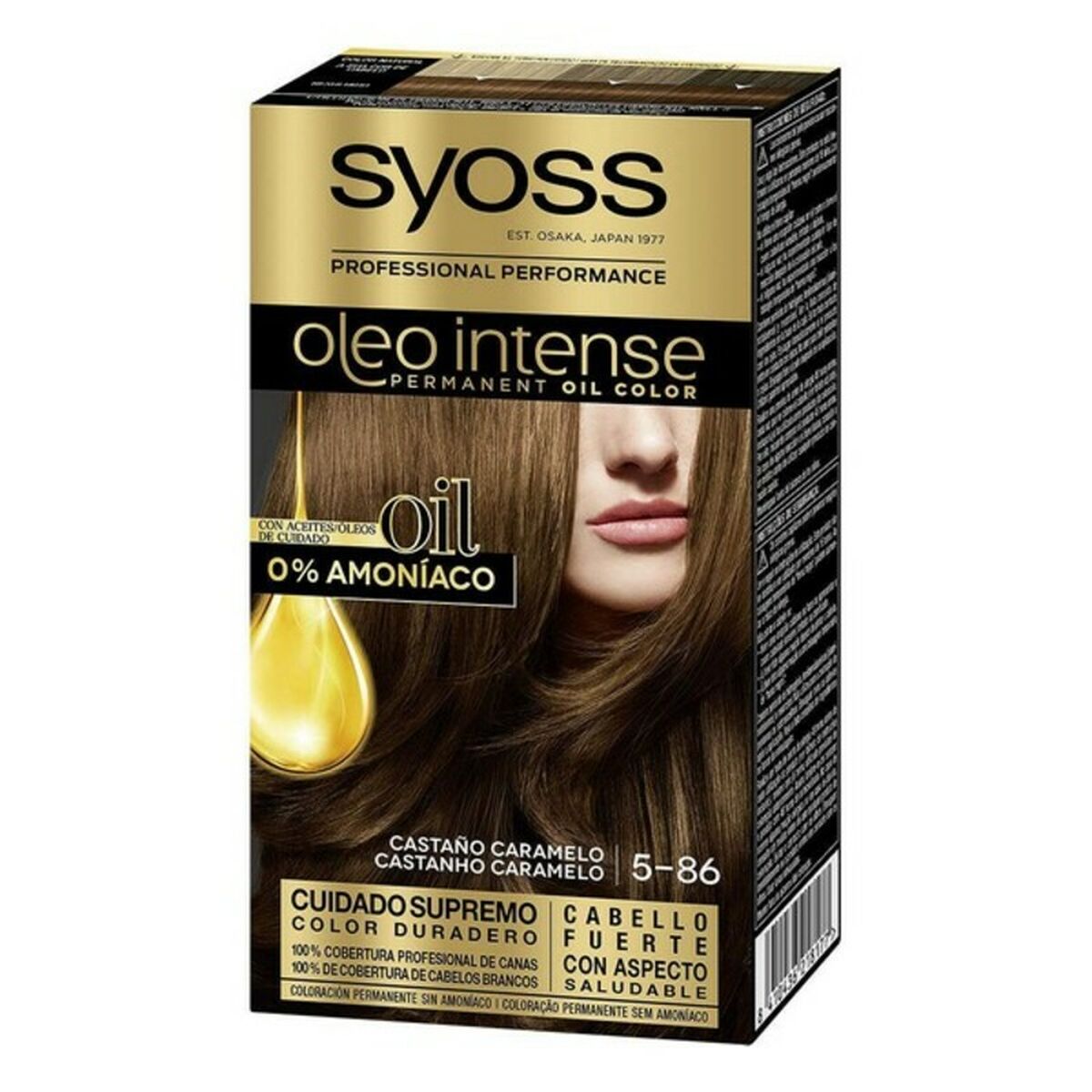 Permanent Dye Olio Intense Ammonia-free Nº 5,86 Brown Caramel - Syoss Maroc - Aylal Beauty