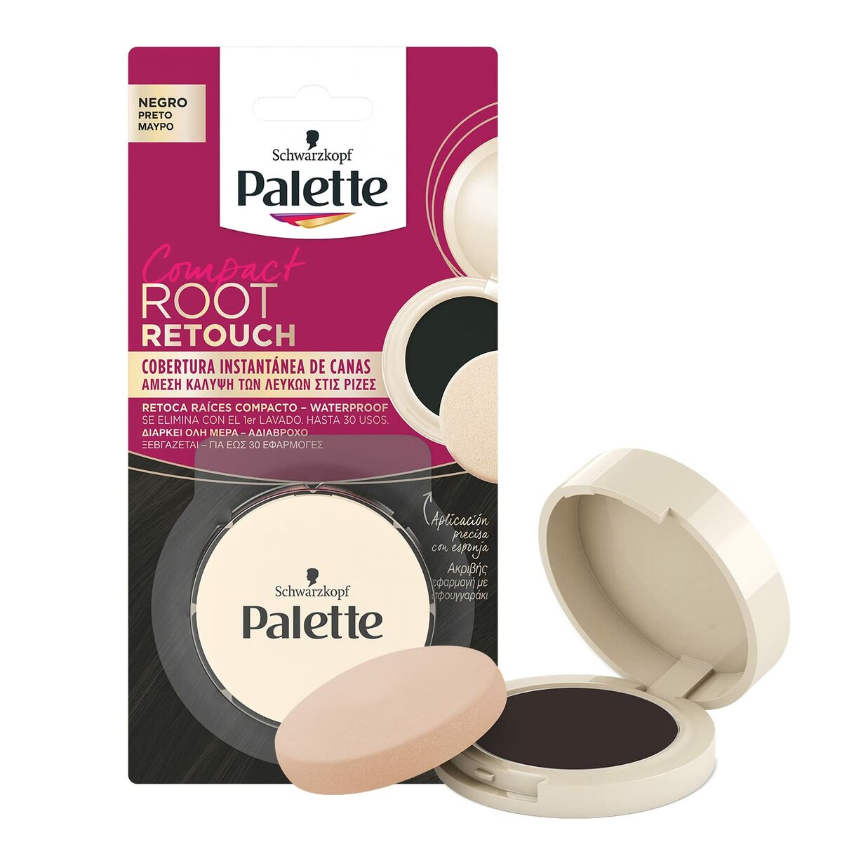 Roots Concealer Root Retouch Compact Black 3 g - Schwarzkopf Maroc - Aylal Beauty