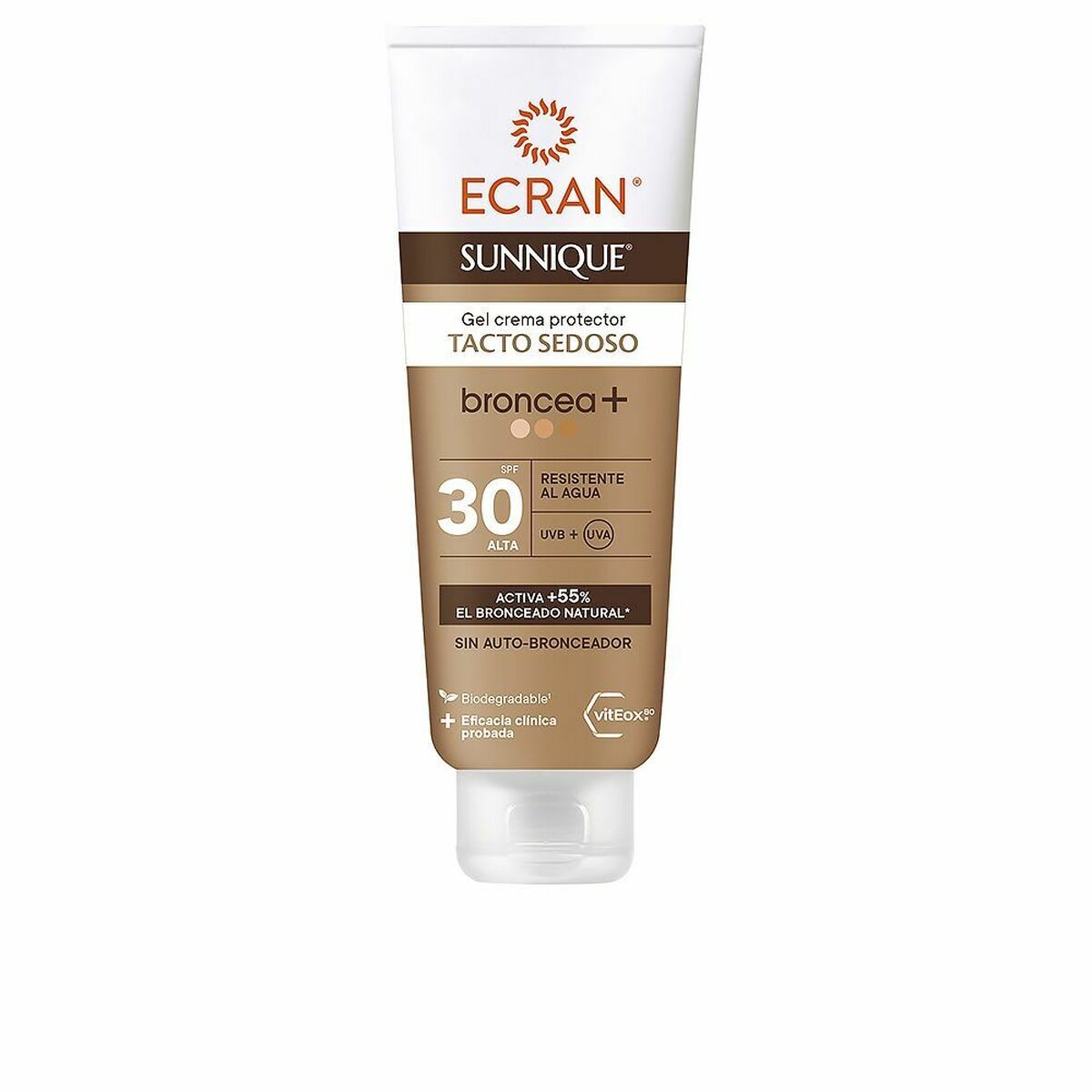 Sun Screen Gel Ecran Sunnique Broncea+ Cream SPF 30 (250 ml) - Ecran Maroc - Aylal Beauty