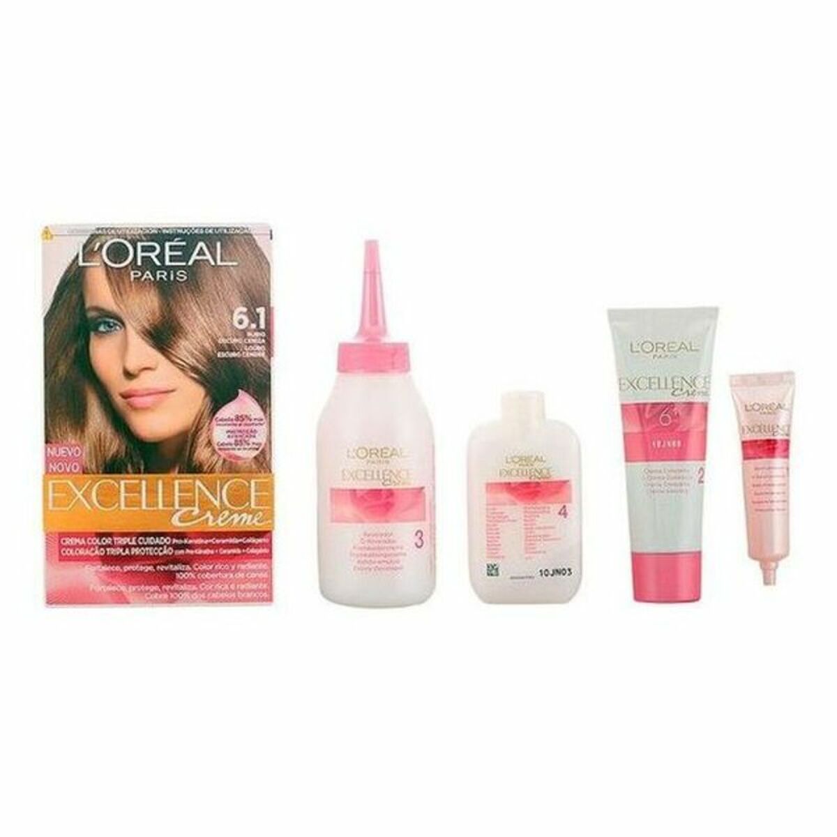 Permanent Dye Excellence Excellence Dark Ash Blonde Nº 9.0-rubio muy claro Nº 8.0-rubio claro 192 ml - L'Oreal Make Up Maroc - Aylal Beauty