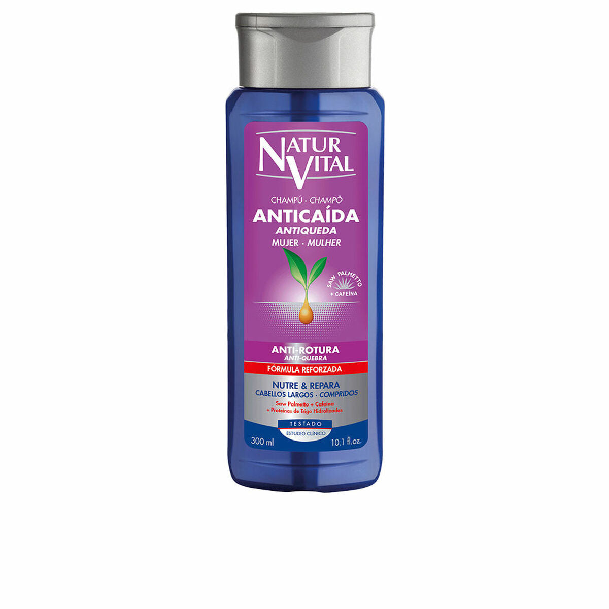 Anti-hairloss Anti-breakage Shampoo Champu Anticaida 300 ml - Naturvital Maroc - Aylal Beauty