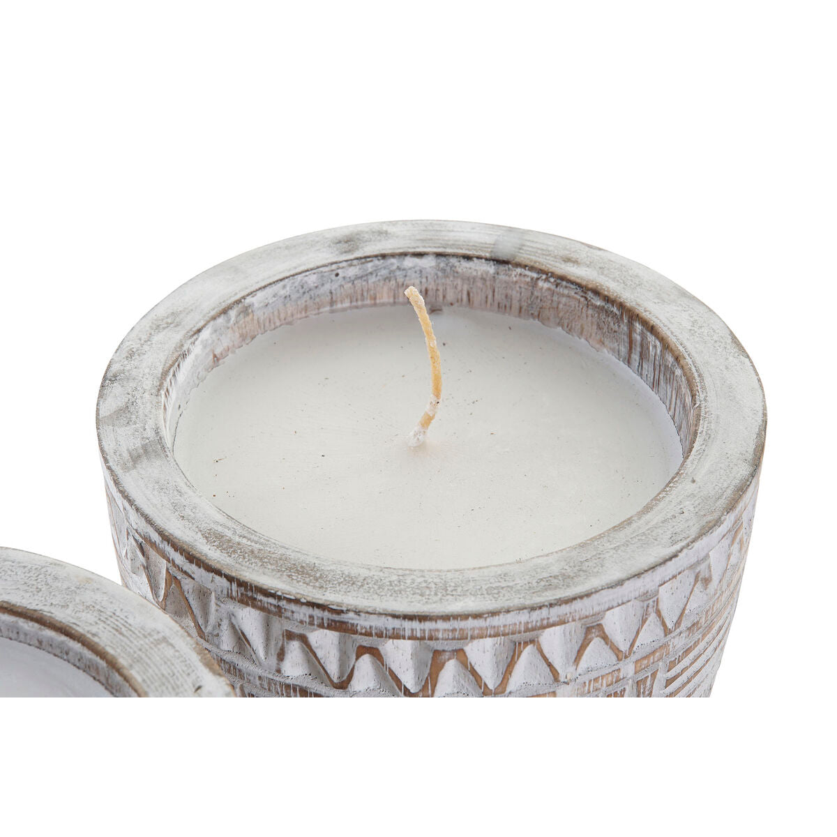 Candle Wood Wax (2 Units) - DKD Home Decor Maroc - Aylal Beauty Candle Wood Wax (2 Units) - DKD Home Decor Maroc - Aylal Beauty