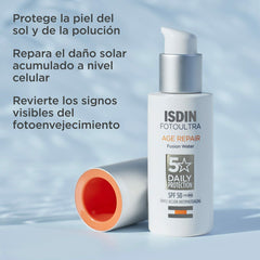 Facial Sun Cream Isdin Fusion Water Magic Glow Spf 50 50 ml - Isdin Maroc - Aylal Beauty