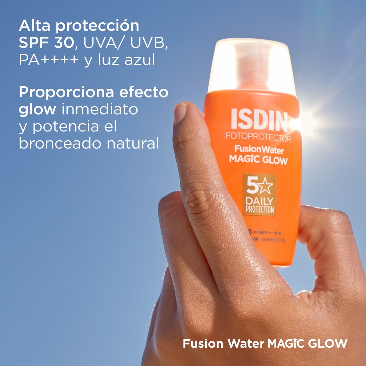 Facial Sun Cream Fusion Water Magic Glow Spf 30 50 ml - Isdin Maroc - Aylal Beauty Facial Sun Cream Fusion Water Magic Glow Spf 30 50 ml - Isdin Maroc - Aylal Beauty