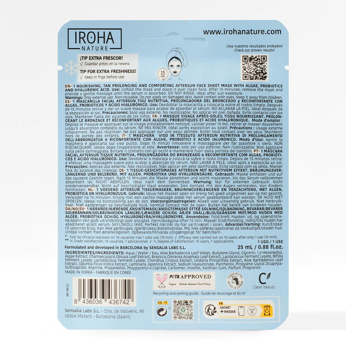 Facial Mask Melon (1 Unit) - Iroha Maroc - Aylal Beauty Facial Mask Melon (1 Unit) - Iroha Maroc - Aylal Beauty
