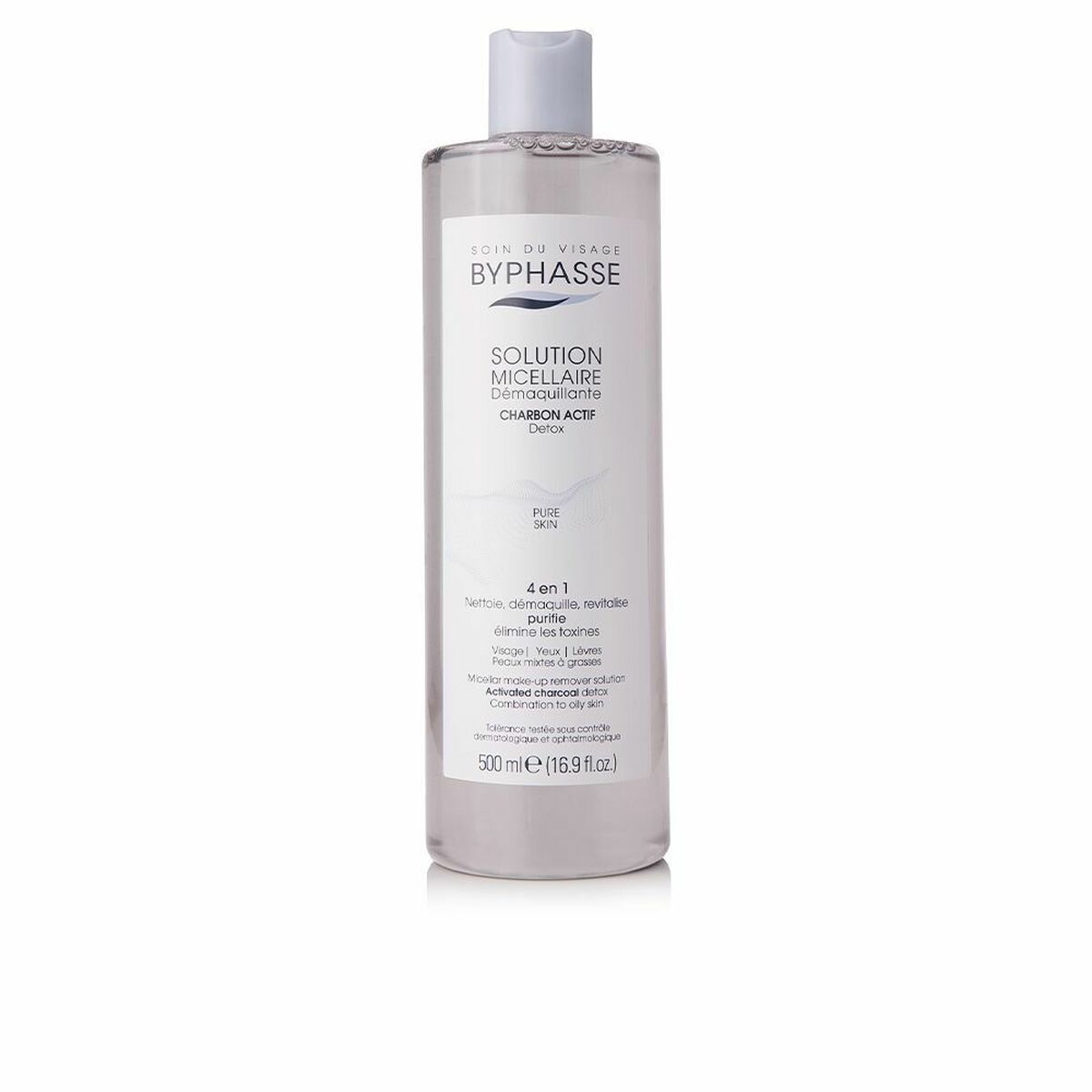 Make Up Remover Micellar Water 1000025017 Active charcoal 500 ml - Byphasse Maroc - Aylal Beauty