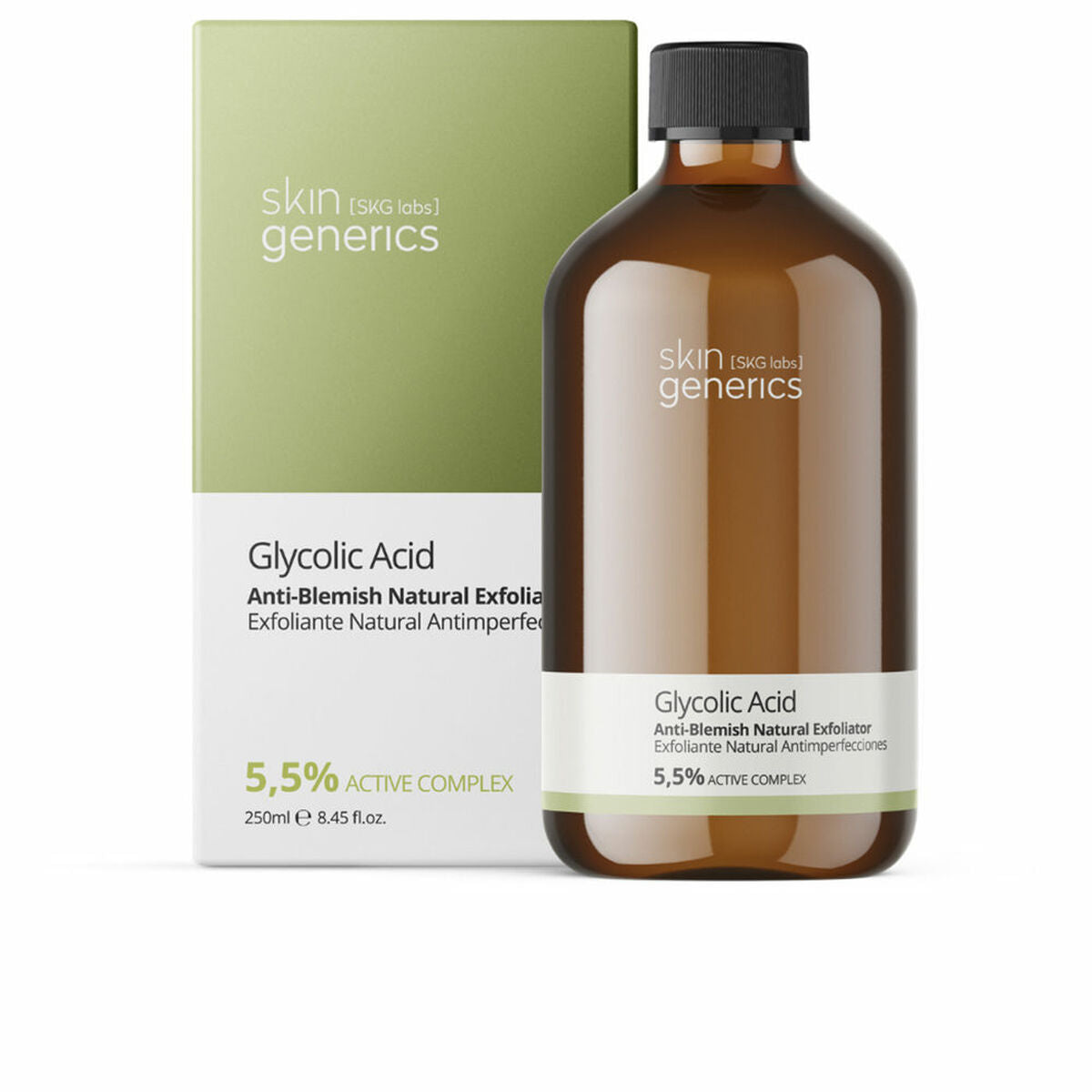 Facial Exfoliator Skin Generics Glycolic acid 250 ml - Skin Generics Maroc - Aylal Beauty