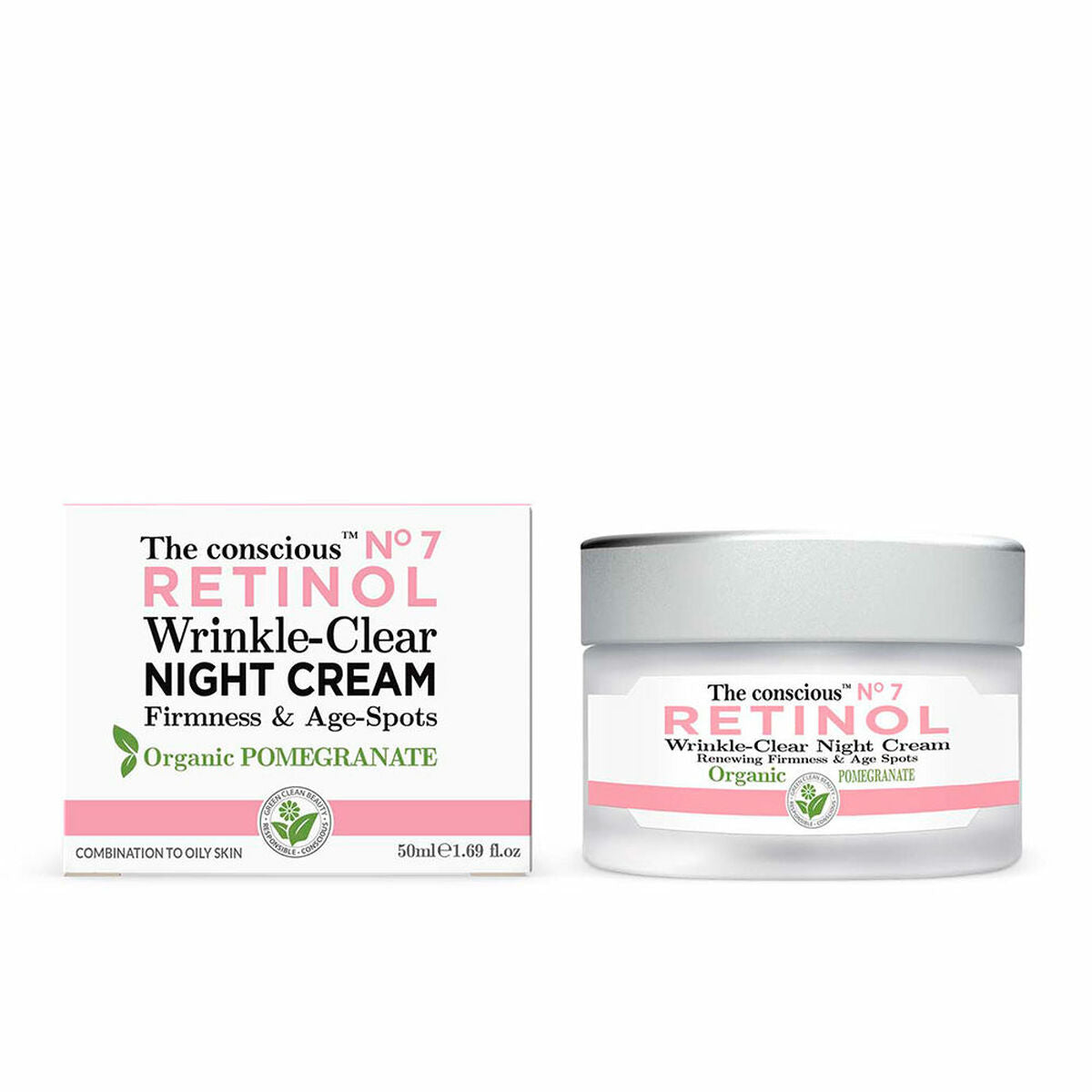 Anti-Wrinkle Night Cream Retinol Pomegranate 50 ml - The Conscious Maroc - Aylal Beauty