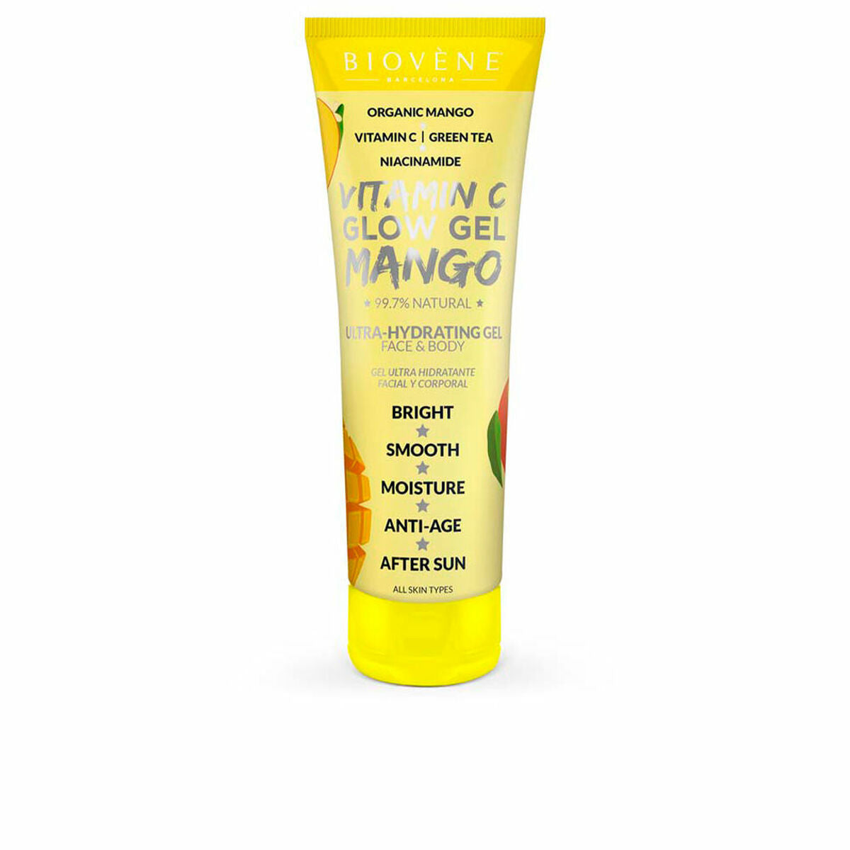 Facial Cream Vitamin C Glow Gel Mango 200 ml - Biovène Maroc - Aylal Beauty