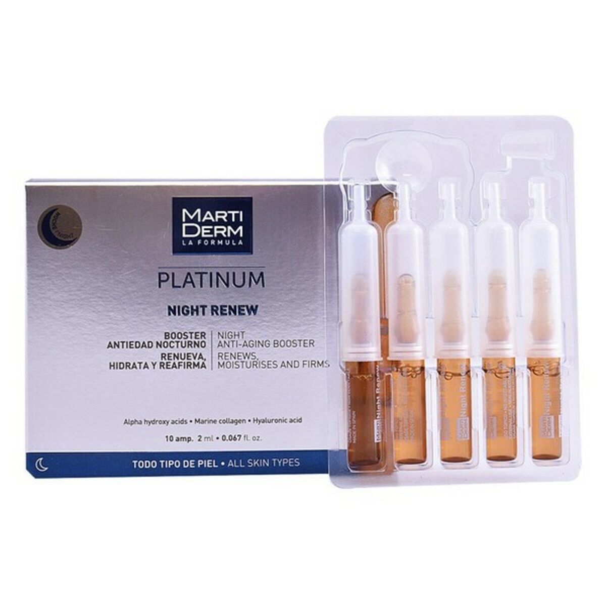 Ampoules Martiderm Platinum Night Renew - Martiderm Maroc - Aylal Beauty