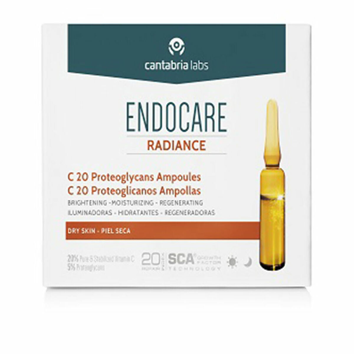 Ampoules Radiance Proteoglicanos 30 x 2 ml 2 ml - Endocare Maroc - Aylal Beauty