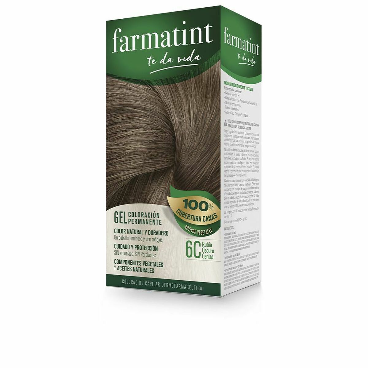Permanent Dye Farmatint 6c-Rubio Oscuro Ceniza Gel - Farmatint Maroc - Aylal Beauty