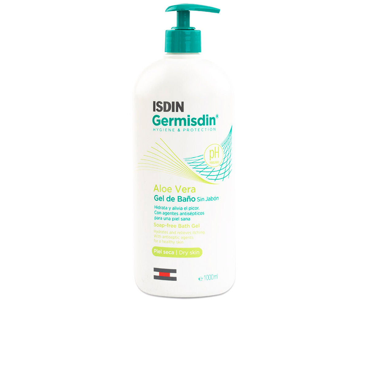 Bath Gel Germisdin Aloe Vera Antiseptic (1000 ml) - Isdin Maroc - Aylal Beauty