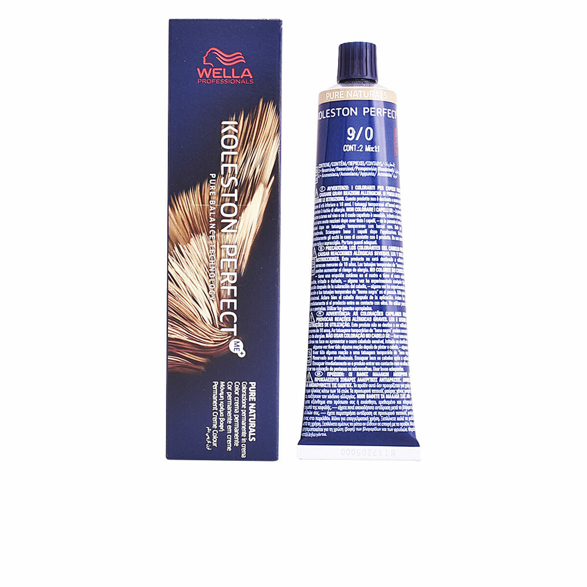 Permanent Dye Koleston Perfect Pure Naturals Nº 9.0 60 ml - Wella Maroc - Aylal Beauty
