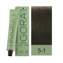 Permanent Dye Igora Zero Amm Nº 5-1 Light Ash Chestnut 60 ml - Schwarzkopf Maroc - Aylal Beauty