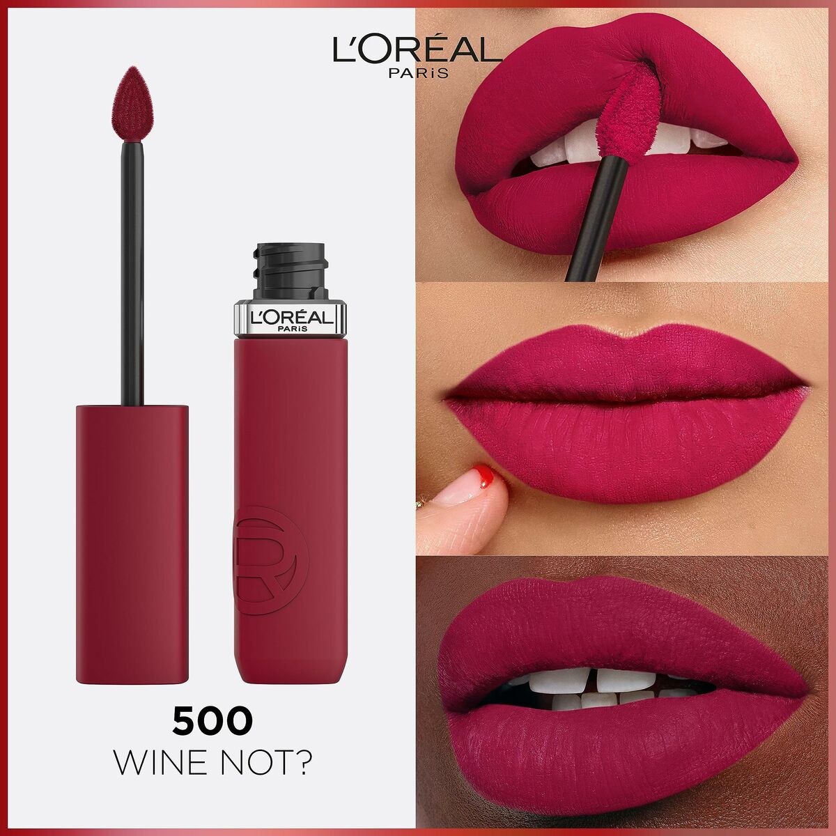 Liquid lipstick Infaillible Matte Resistance Wine not? Nº 500 (1 Unit) - L'Oreal Make Up Maroc - Aylal Beauty