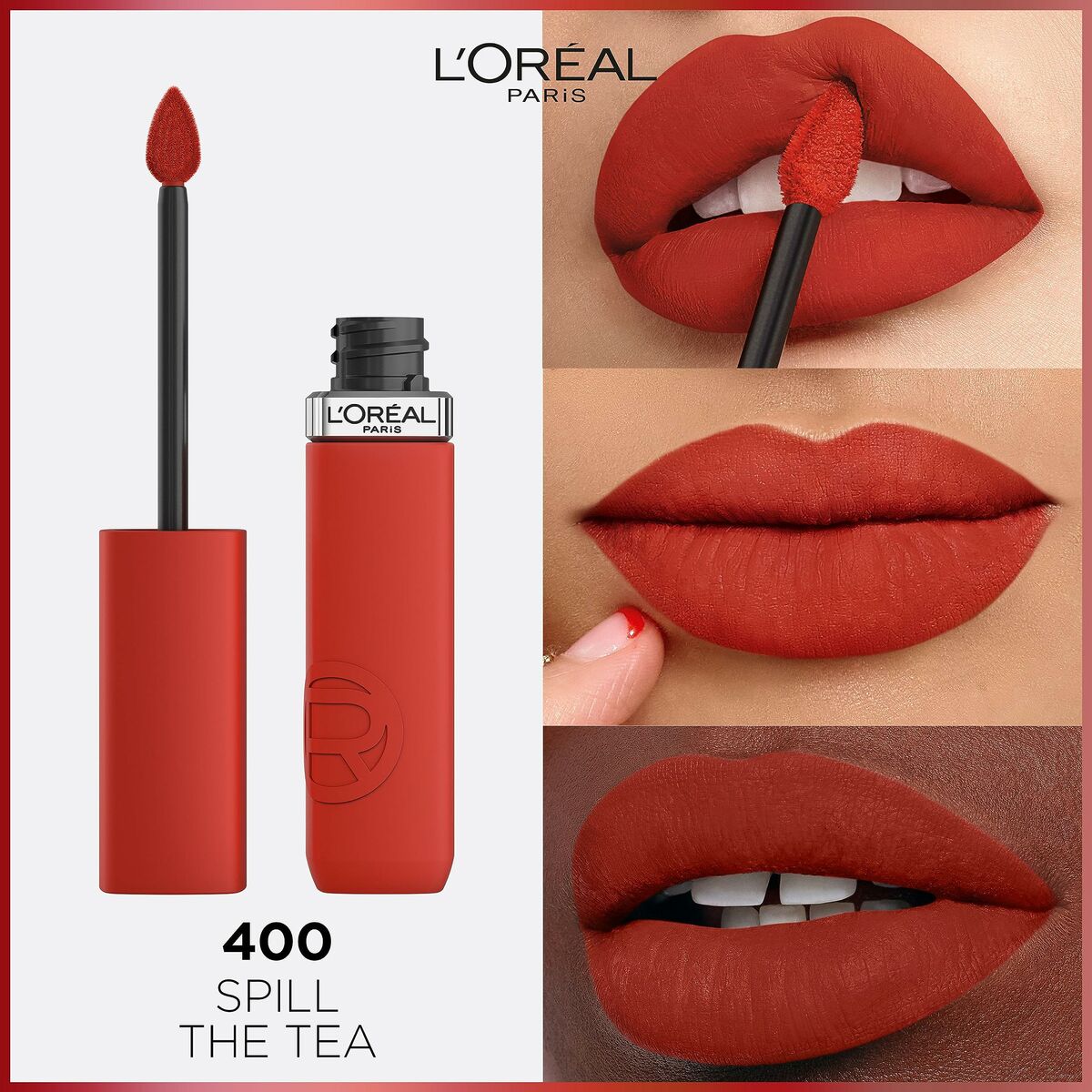 Liquid lipstick L'Oreal Make Up Infaillible Matte Resistance Spill the Tea Nº 400 (1 Unit) - L'Oreal Make Up Maroc - Aylal Beauty
