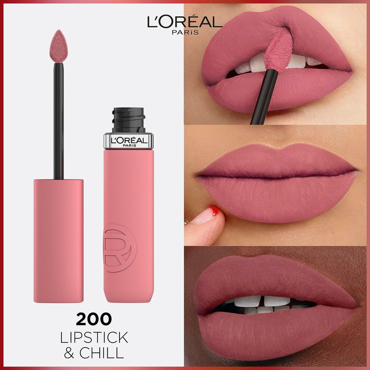 Liquid lipstick Infaillible Matte Resistance Lipstick & Chill Nº 200 (1 Unit) - L'Oreal Make Up Maroc - Aylal Beauty