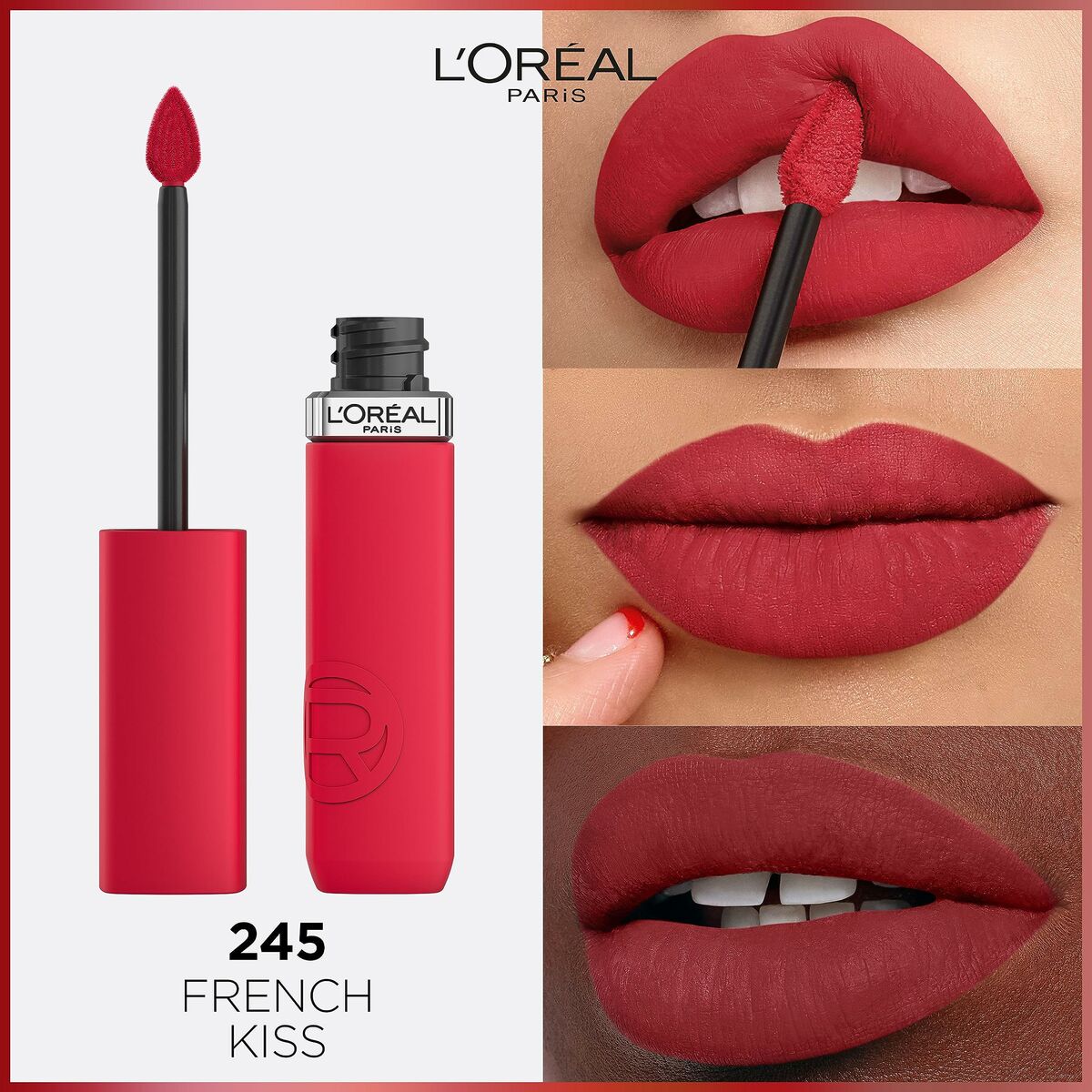 Liquid lipstick Infaillible Matte Resistance French Kiss Nº 245 (1 Unit) - L'Oreal Make Up Maroc - Aylal Beauty