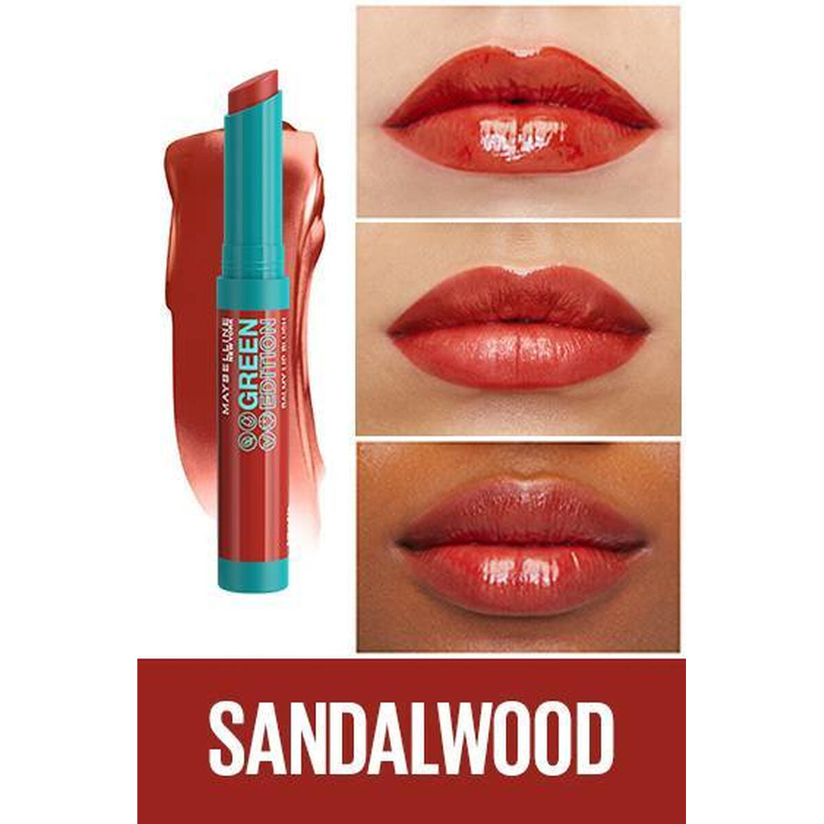 Coloured Lip Balm Maybelline Green Edition 10-sandalwood (1,7 g) | Maybelline | Aylal Beauty