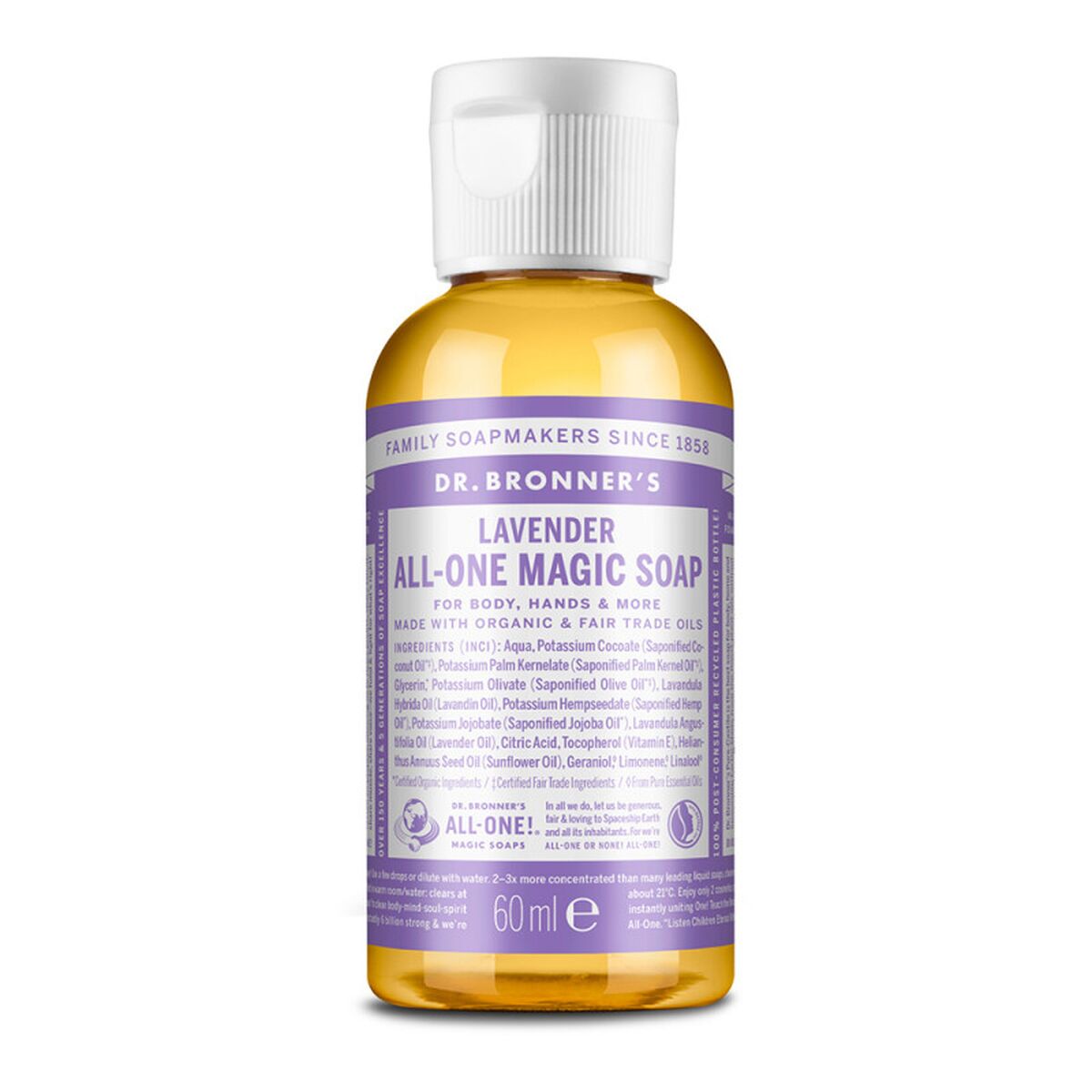 Liquid Soap Dr Bronner's 60 ml Lavendar - Dr Bronner's Maroc - Aylal Beauty