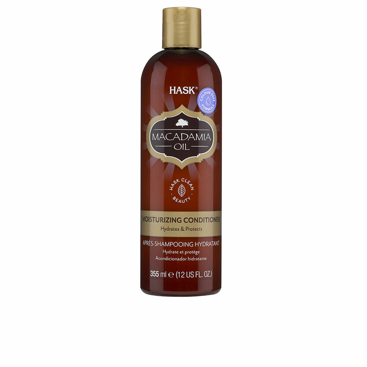 Moisturizing conditioner MACADAMIA OIL 355 ml - HASK Maroc - Aylal Beauty